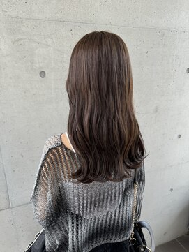 アチーブティルスマートサロン 豊川末広通店(achieve till Smart Salon) ゆるふわミディアムウェーブ巻き透明感グレージュ艶カラー