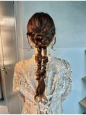 【ツインポニーテール】結婚式/銀座/ヘアセット/アレンジ