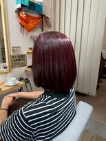 ワンアンドオンリー(One And Only) 透明感カシスブラウン艶カラー髪質改善レイヤーボブ20代30代40代