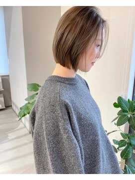 アンハーツ(ann HEARTS) 大人ラフボブ/肩上ボブ/ベージュカラー/ハイトーンカラー/20代