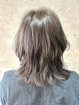 エンクス(enx)&nbsp;着物ヘア/ダークアッシュ/ミディアムレイヤーカット/鶴ヶ峰YM18