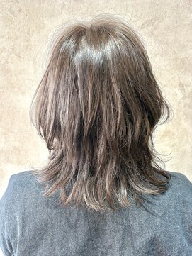 エンクス(enx) 着物ヘア/ダークアッシュ/ミディアムレイヤーカット/鶴ヶ峰YM18