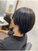 ダークグレー×ブルーアンブレラカラー【 千田 理紗 】