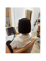 アンジュール(UNJOUR.)&nbsp;髪質改善縮毛矯正×ボブ×ブリーチなしカラー