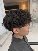刈り上げ波巻きシャドウパーマ大宮メンズ