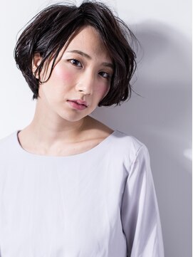カバーヘア ブリス 川口(COVER HAIR bliss) *bliss川口*横顔美人…黒髪前下がりセンシュアルショートw