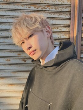 チャプター 問屋町(chapter) ミルクティーホワイトベージュマッシュケアブリーチダブルカラー