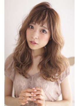 ジーナ 船橋(Zina) 小顔セミウェットウェーブピンクベージュハイライトカラー