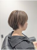 丸みショート×ヌーディベージュ×お手入れ簡単