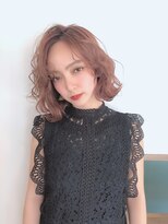 ヘア メイク ハク 横浜(hair make Haku) ＼ショルダーラインウェーブ／デザインカラー×アッシュピンク