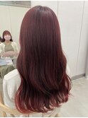 《花屋併設》チェリーレッド/レトロガーリー/波巻きカール◎20代