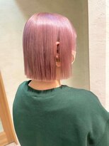 アースコアフュールボーテ 新潟中野山店 (EARTH coiffure beaute) ピンクカラーダブルカラーミニボブ