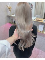 ロンド レア 天神大名店(Lond Le’a)&nbsp;ミルクティーベージュ/ダブルカラ/ケアブリーチ/くびれヘア/天神