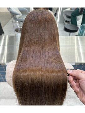 ロンドルーチェ 心斎橋(Lond luce) ダークアッシュ/ミディアムレイヤーカット［髪質改善/縮毛矯正］