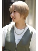 まるみショートとミルクティーベージュ