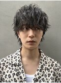波巻きパーマ×マッシュウルフ