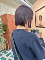 切りっぱなしボブ/チェリーレッドa-21/20代30代