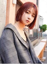 ビファインクーアヴェダ(Be fine coo AVEDA) 柔らかオレンジボブ 10代/20代