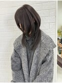 ウルフカット×ブリーなしグレージュカラー