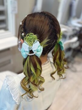 ヘアセットサロン ミント(Hair set salon MINT) お花ツインテール