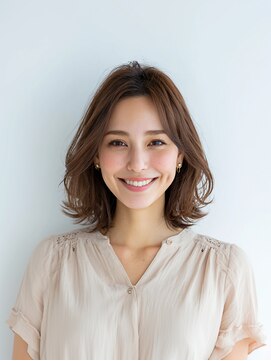 e.m.a プレミアムビューティーサロン 栄駅店(e.m.a PREMIUM BEAUTY SALON) レイヤーボブ/イメチェン/外ハネボブ/美髪/ワイドバング/髪型