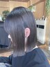 顔周り縮毛矯正＋リタッチカラー＋カット＋高濃度炭酸泉