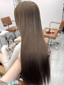 サロンドミルク 新百合ヶ丘店(salon de MiLK) ★スモーキーブラウンウォームベージュ顔周りカット透明感カラー