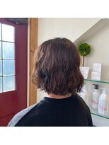 キングスベリー(Hair Relaxation King's Berry) 暗めカラーボブパーマ9.30