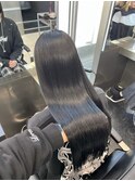 黒髪クラゲヘアー/オリーブグレー/小顔ココアベージュ