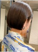 表参道髪質改善白髪ぼかし髪質改善ミディアムボブグレージュ50代