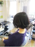 大人ショート　ハーフカールグラボブ