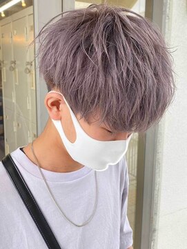 バブー バイ ビューティービースト アカデミー 福岡店(ba-boo) マッシュショート×アッシュパープル
