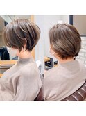 30代/40代/50代・絶壁解消・小顔前下がりショートボブ【中村】