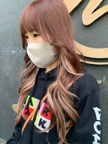 モードファクター デザイナーズサロン(mode Factor designer's salon)&nbsp;くびれロング×コーラルベージュインナーカラー