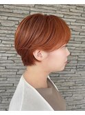 コーラルオレンジショートボブミニショートミニボブ岡山大元