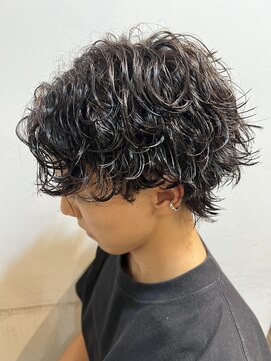 波巻きパーマ/無造作パーマ/スパイラルパーマ/メンズウルフ