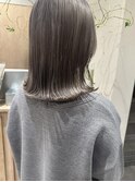 大人かわいいダブルカラーブリーチミルクグレージュカラー