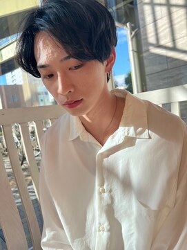 メレ(mele) 韓国風シースルセンターパートマッシュ