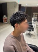 ツーブロック×束感ショート