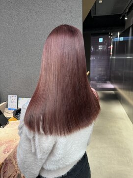 ペレ 栄店(PELE) デザインカラー/レイヤーカット/ウェットヘア/オリーブベージュ