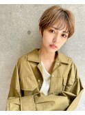 髪質改善/小顔ショートカット/透明感カラー/レイヤー/Aujua