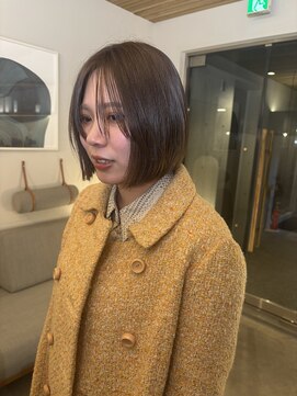 カシ 中目黒(CASI) ミニボブ/コンパクトボブ/ダブルカラー/ベージュ