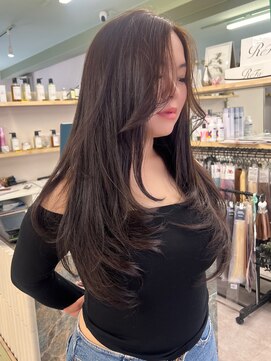 ハチ(HACHI) ダークブラウンカラー×ワンホンレイヤー