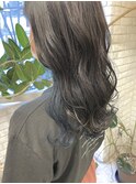【インナーカラー】ネイビーブルー×ダークグレージュ♪