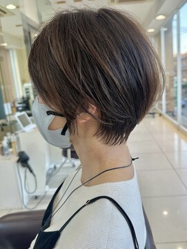 ハピネス 西大寺店(Happiness) ショートカット×ひし形ショートボブ×前髪あり30代40代50代