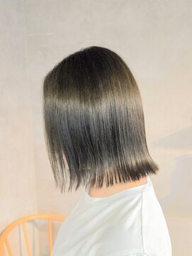 エンクス(enx) ホワイトグレージュデジタルパーマミニウルフ鶴ヶ峰AW61