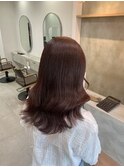 透明感ピンクブラウン