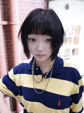 クペウ ローウェン(cope'u ROWEN) 残留しない黒　ウルフカット レイヤー デザインカラー