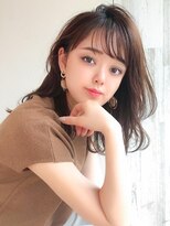 アフロート エル 錦糸町(AFLOAT L) 結んでもかわいいくびれセミロング × ミルクティベージュ