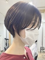 エリマ 横浜西口(elima) 横浜白髪染めハンサムショートマッシュショートブラウンカラー